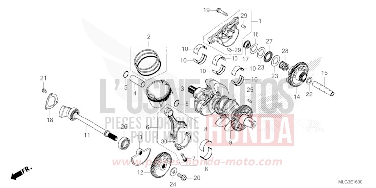 VILEBREQUIN/PISTON de Africa Twin DCT PEARL GLARE WHITE (NHB53H) 2022
